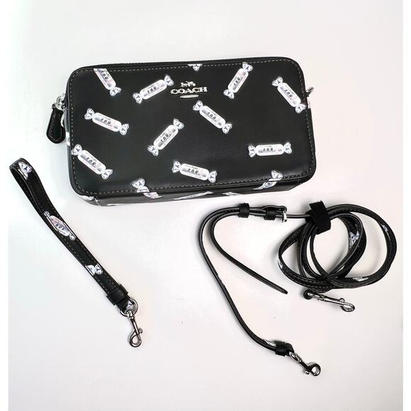 Coach White Rabbit Candy Print kira Wristlet Crossbody - Picture 10 of 10